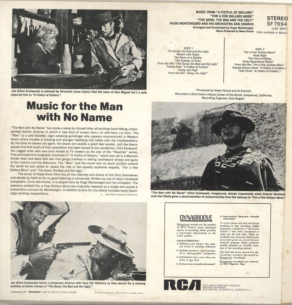 Hugo Montenegro Music From 'A Fistful Of Dollars' etc UK vinyl LP album (LP record) HGOLPMU551982