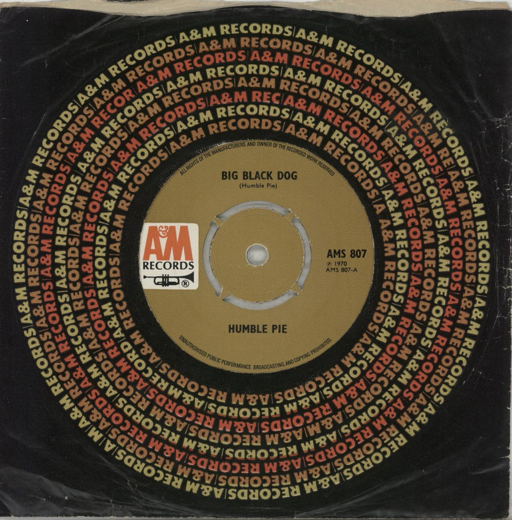 Humble Pie Big Black Dog UK 7" vinyl single (7 inch record / 45) AMS807