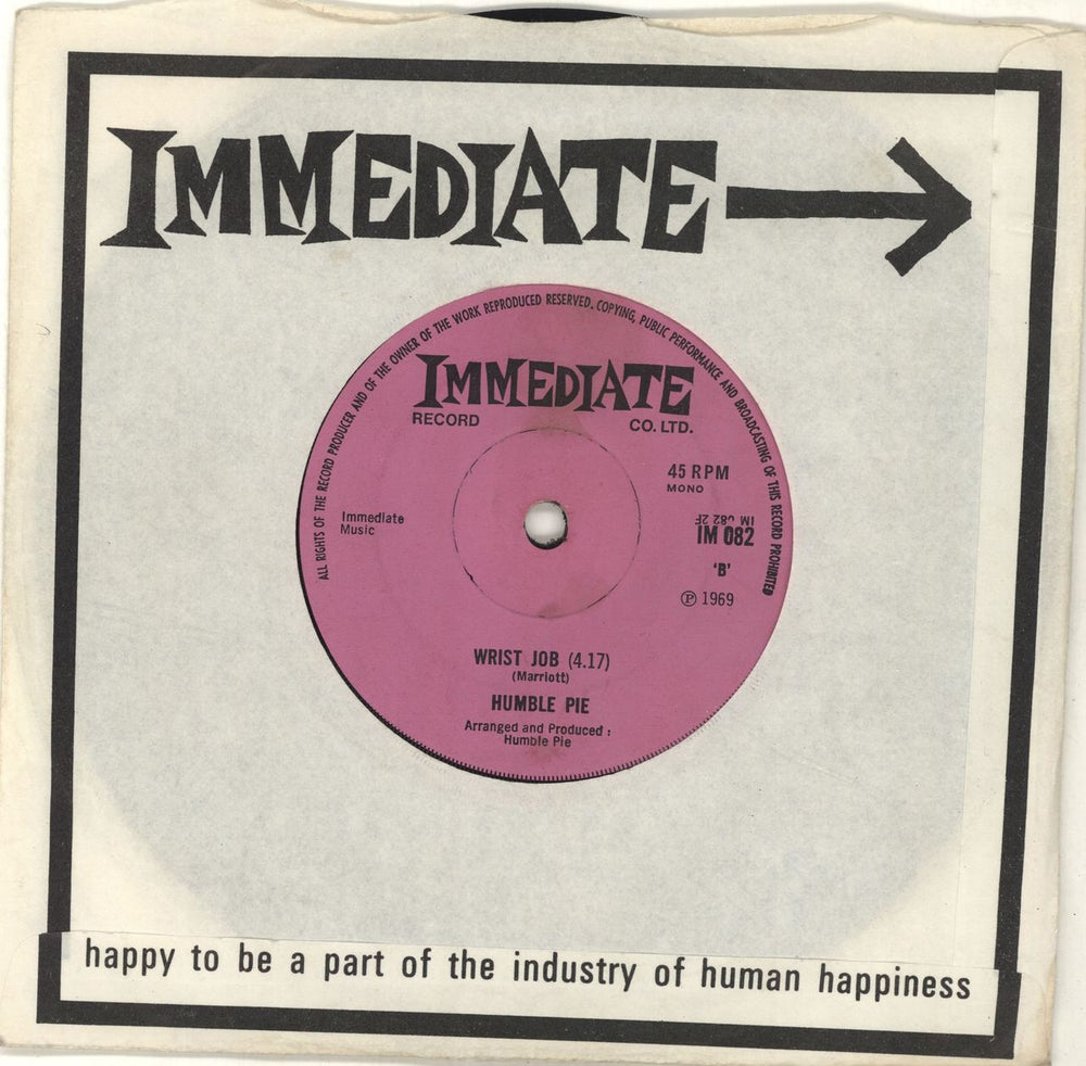 Humble Pie Natural Born Bugie - Solid UK 7" vinyl single (7 inch record / 45) HMB07NA576909