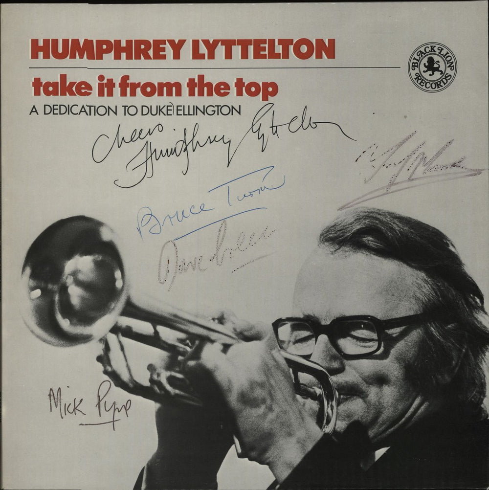 Humphrey Lyttelton Take It From The Top - Autographed UK vinyl LP album (LP record) BLP12134