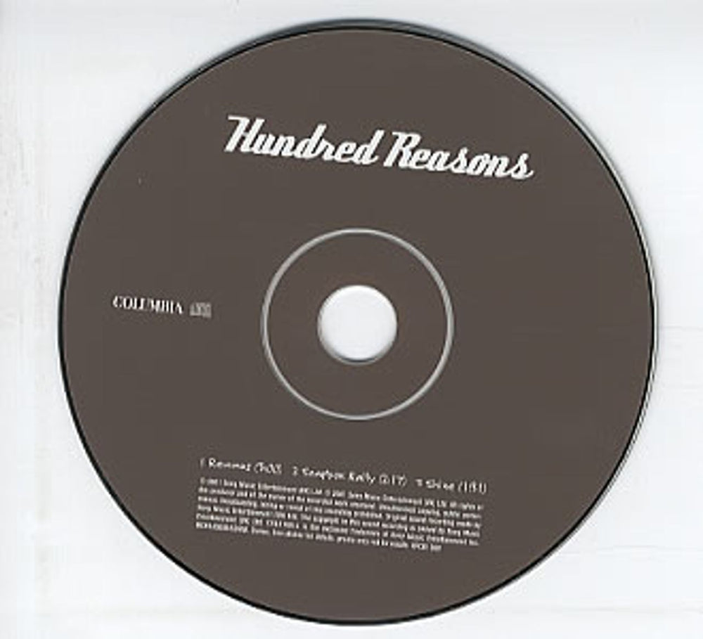 Hundred Reasons Remmus UK Promo CD single (CD5 / 5") XPCD1369