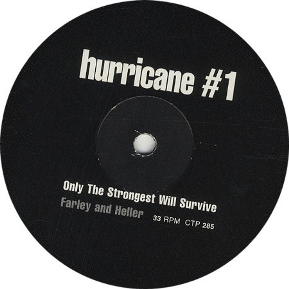 Hurricane #1 Only The Strongest Will Survive UK Promo 12" vinyl single (12 inch record / Maxi-single) CTP285