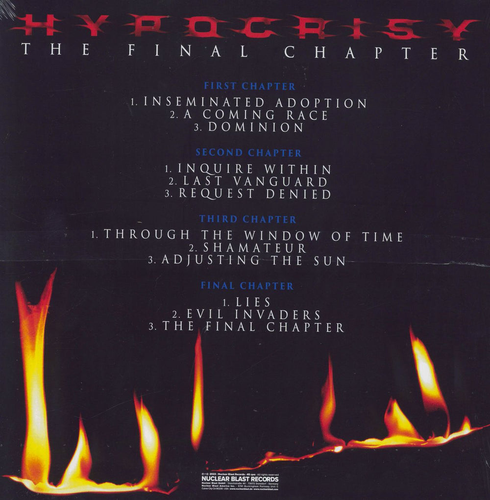 Hypocrisy The Final Chapter - Blue Vinyl German 2-LP vinyl record set (Double LP Album) 4065629709310