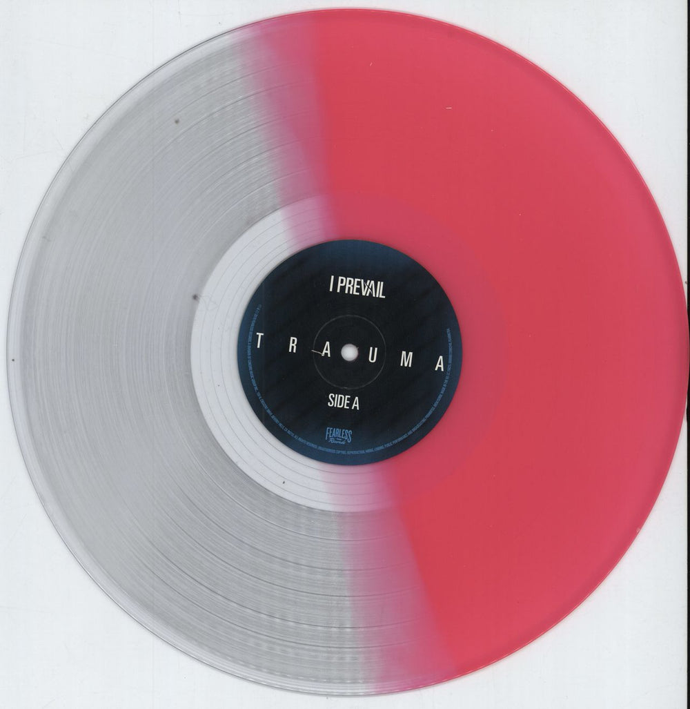 I Prevail Trauma - Neon Magenta and Clear Split Vinyl German vinyl LP album (LP record)