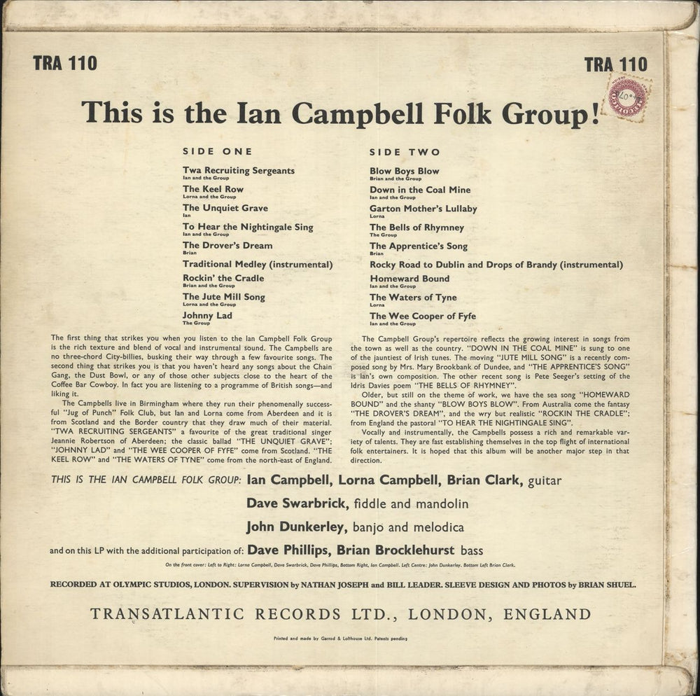 Ian Campbell This Is The Ian Campbell Folk Group - EX UK vinyl LP album (LP record)