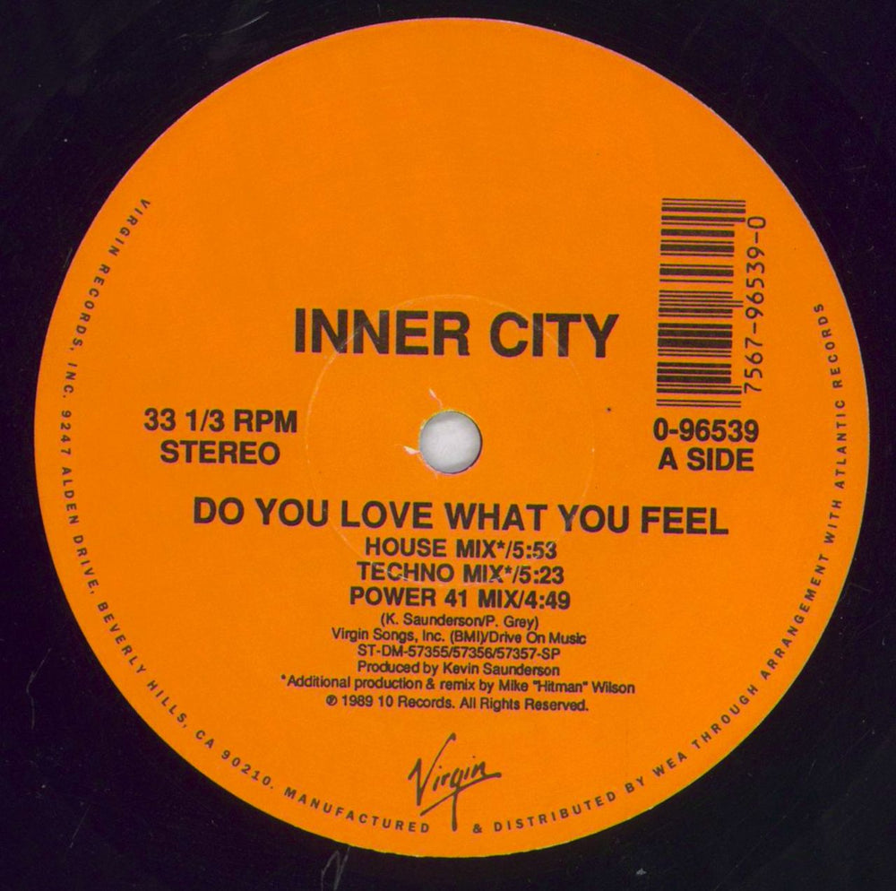 Inner City Do You Love What You Feel US 12" vinyl single (12 inch record / Maxi-single) INC12DO827341