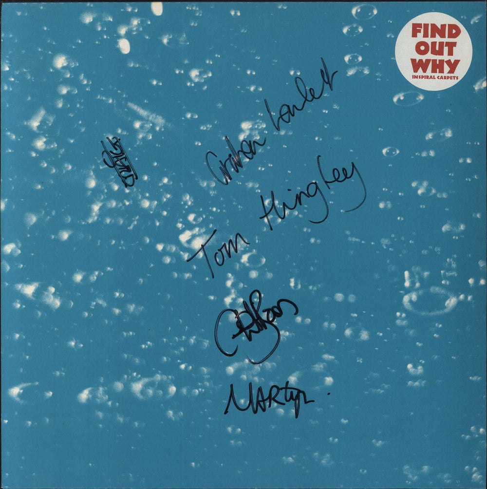 Inspiral Carpets Find Out Why - Autographed UK 12" vinyl single (12 inch record / Maxi-single) DUNG5T