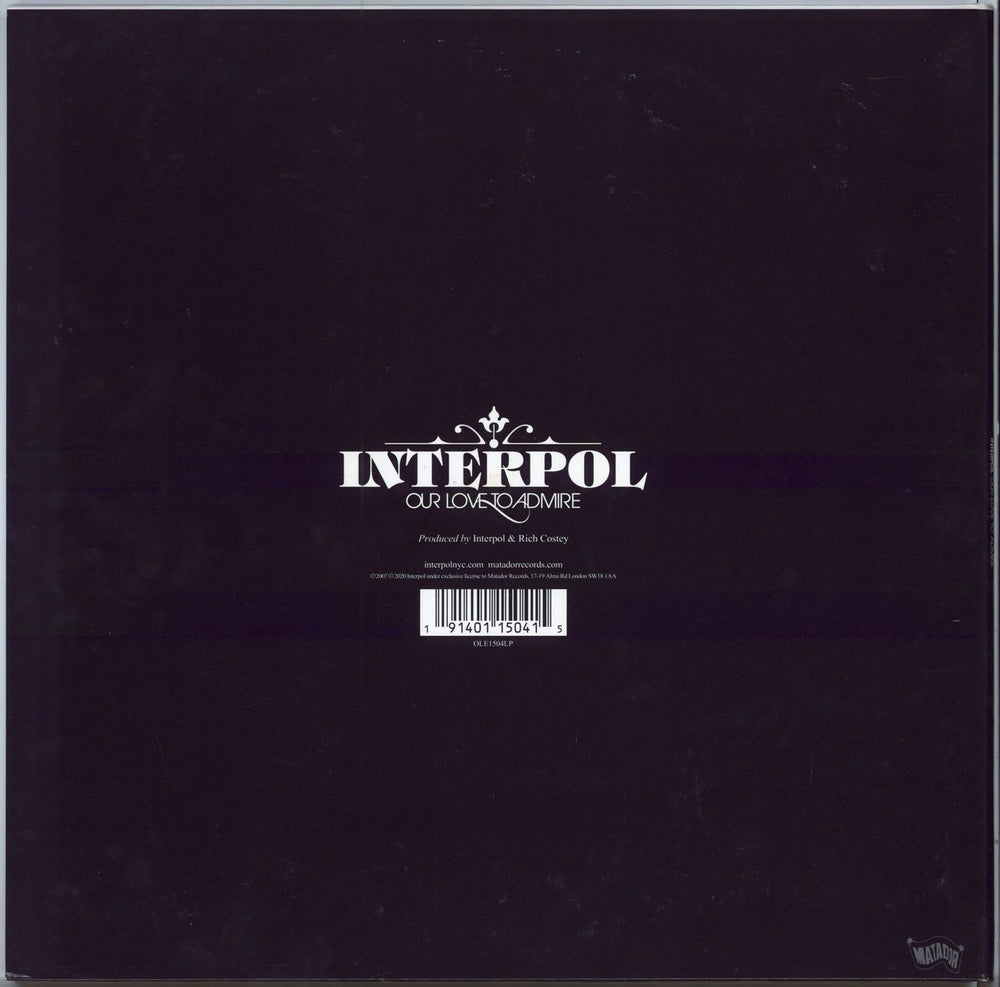 Interpol Our Love To Admire - Blue Vinyl UK 2-LP vinyl record set (Double LP Album) 191401150415