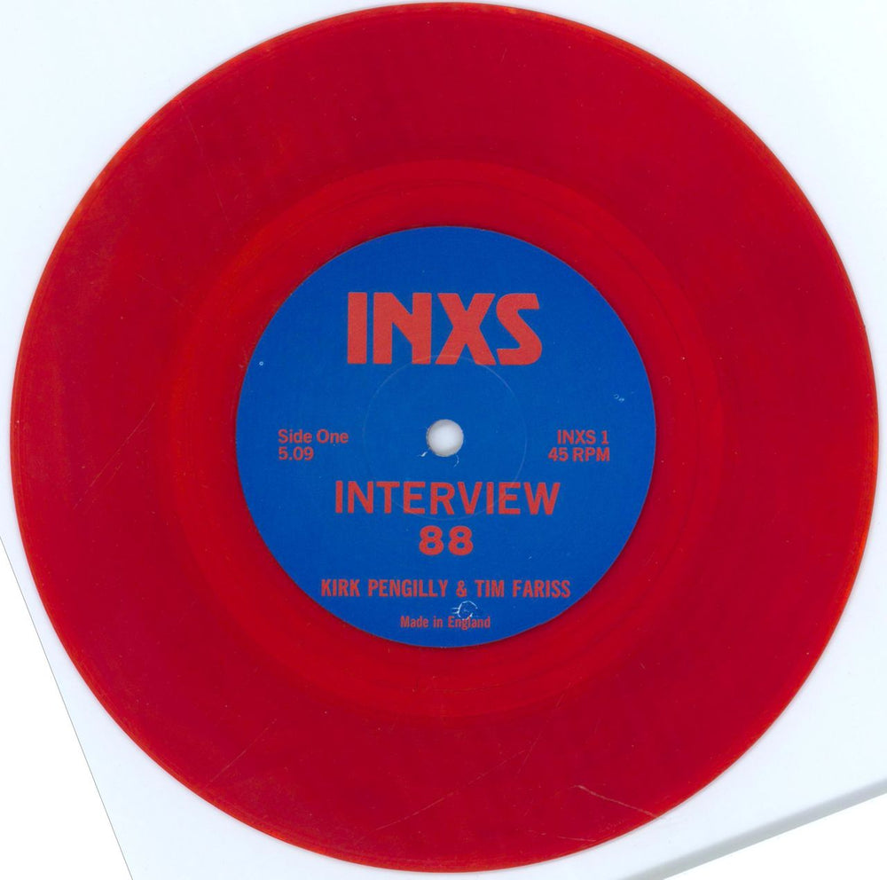 Inxs Interview Red Vinyl UK 7" vinyl single (7 inch record / 45) INX07IN39549