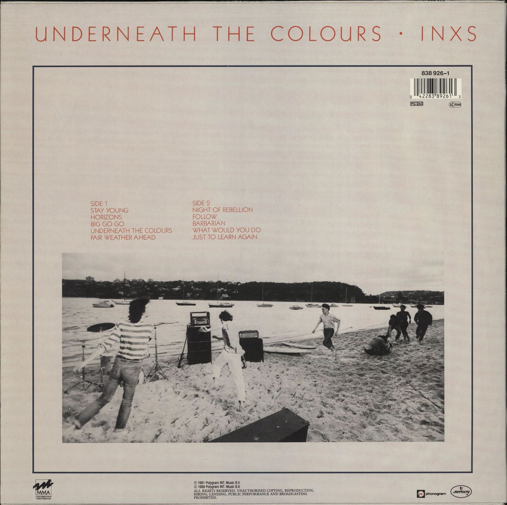 Inxs Underneath The Colours Dutch vinyl LP album (LP record)