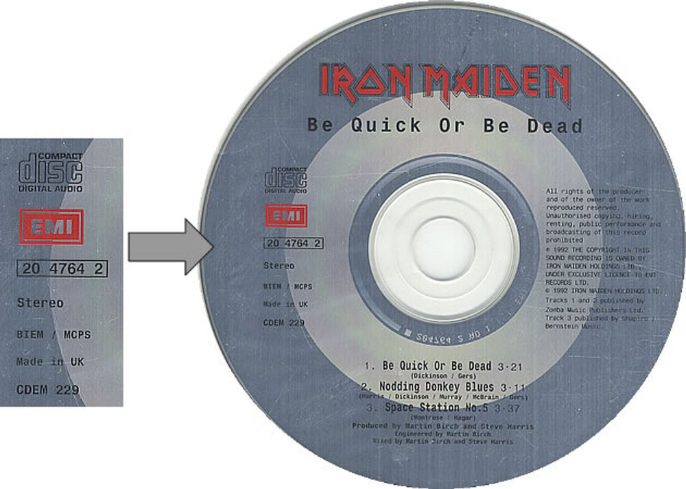 Iron Maiden Be Quick Or Be Dead UK CD single (CD5 / 5") IROC5BE388382