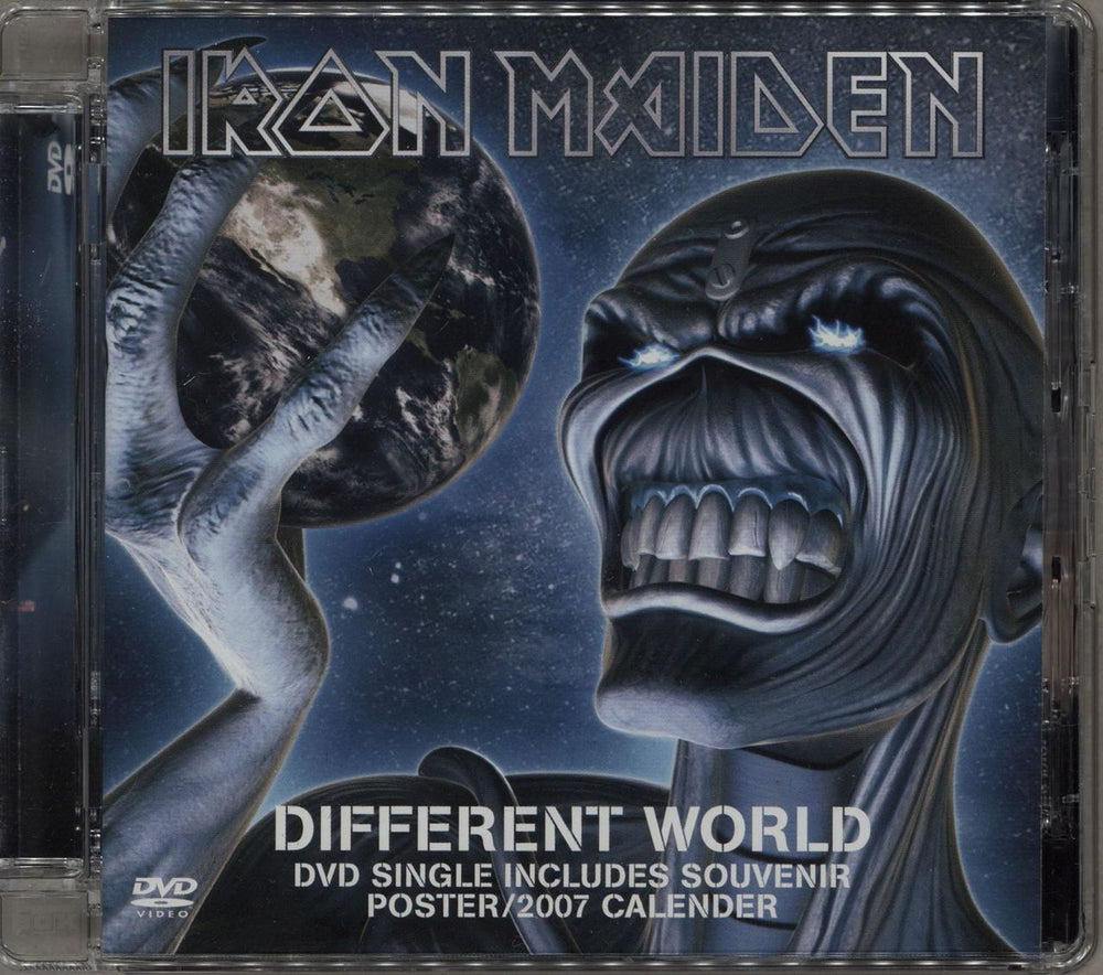 Iron Maiden Different World + Poster UK CD/DVD single set IROSDDI383091