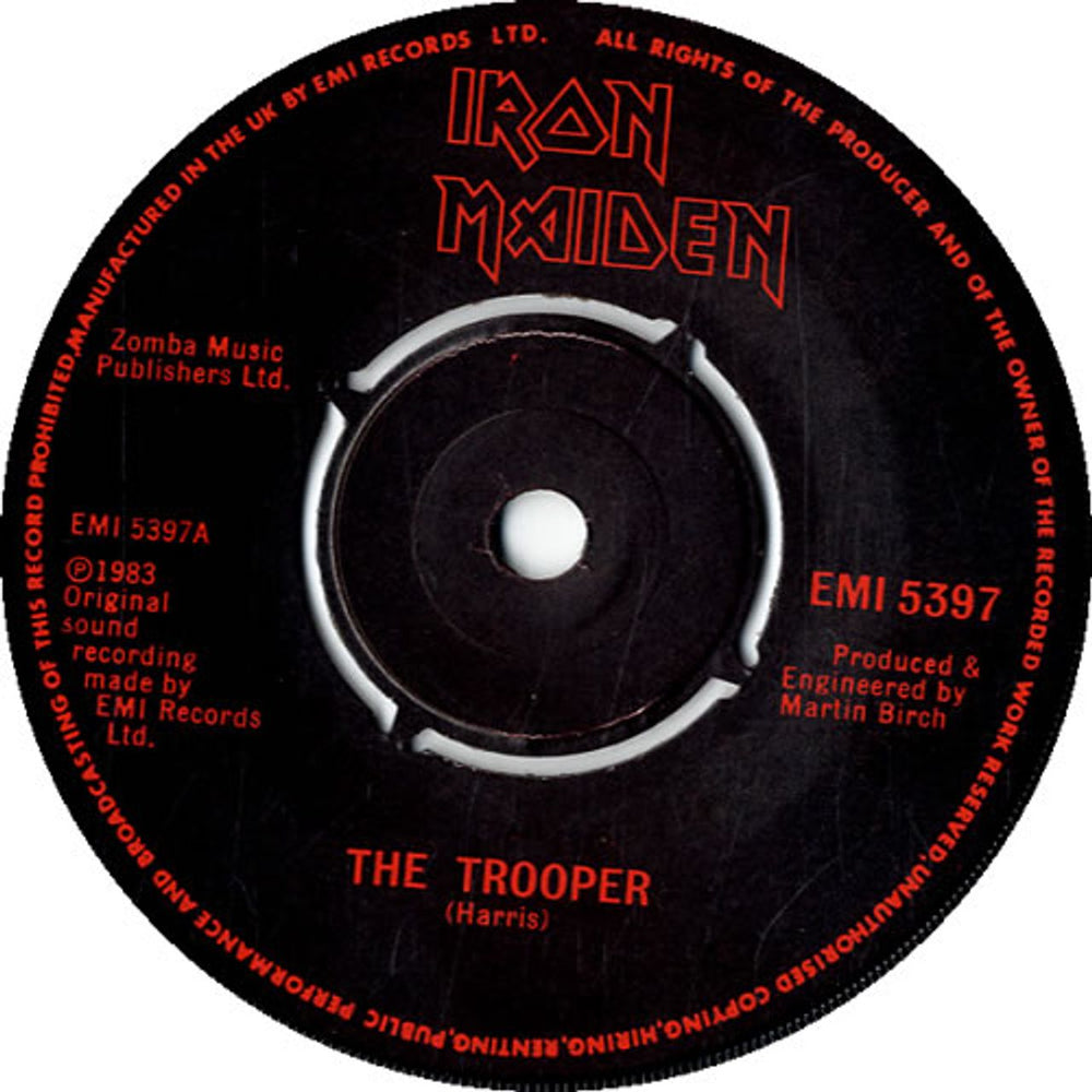 Iron Maiden The Trooper - Card P/S - EX UK 7" vinyl single (7 inch record / 45) IRO07TH595787