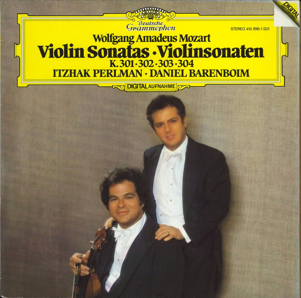 Itzhak Perlman & Daniel Barenboim Mozart: Violin Sonatas German vinyl LP album (LP record) 410896-1