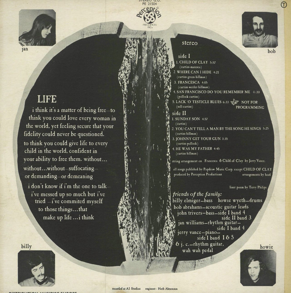 J.C. Life French vinyl LP album (LP record)