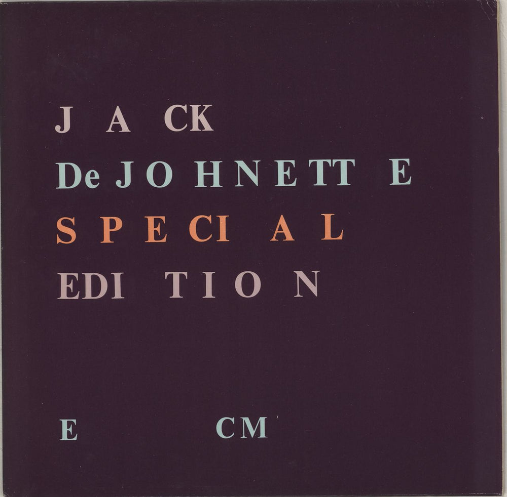 Jack DeJohnette Special Edition German vinyl LP album (LP record) ECM1152