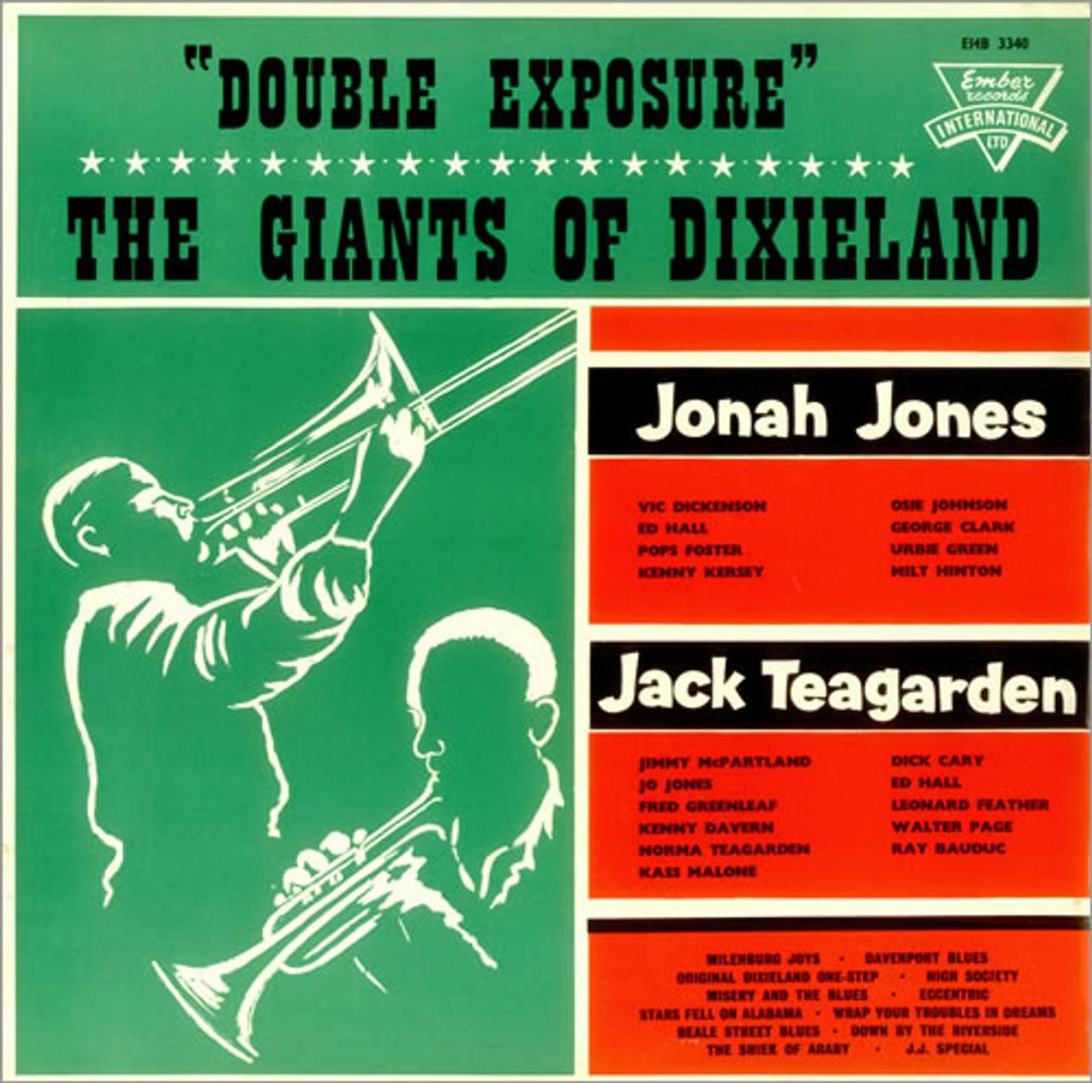 Jack Teagarden Jonah Jones And Jack Teagarden UK vinyl LP album (LP record) EMB3340