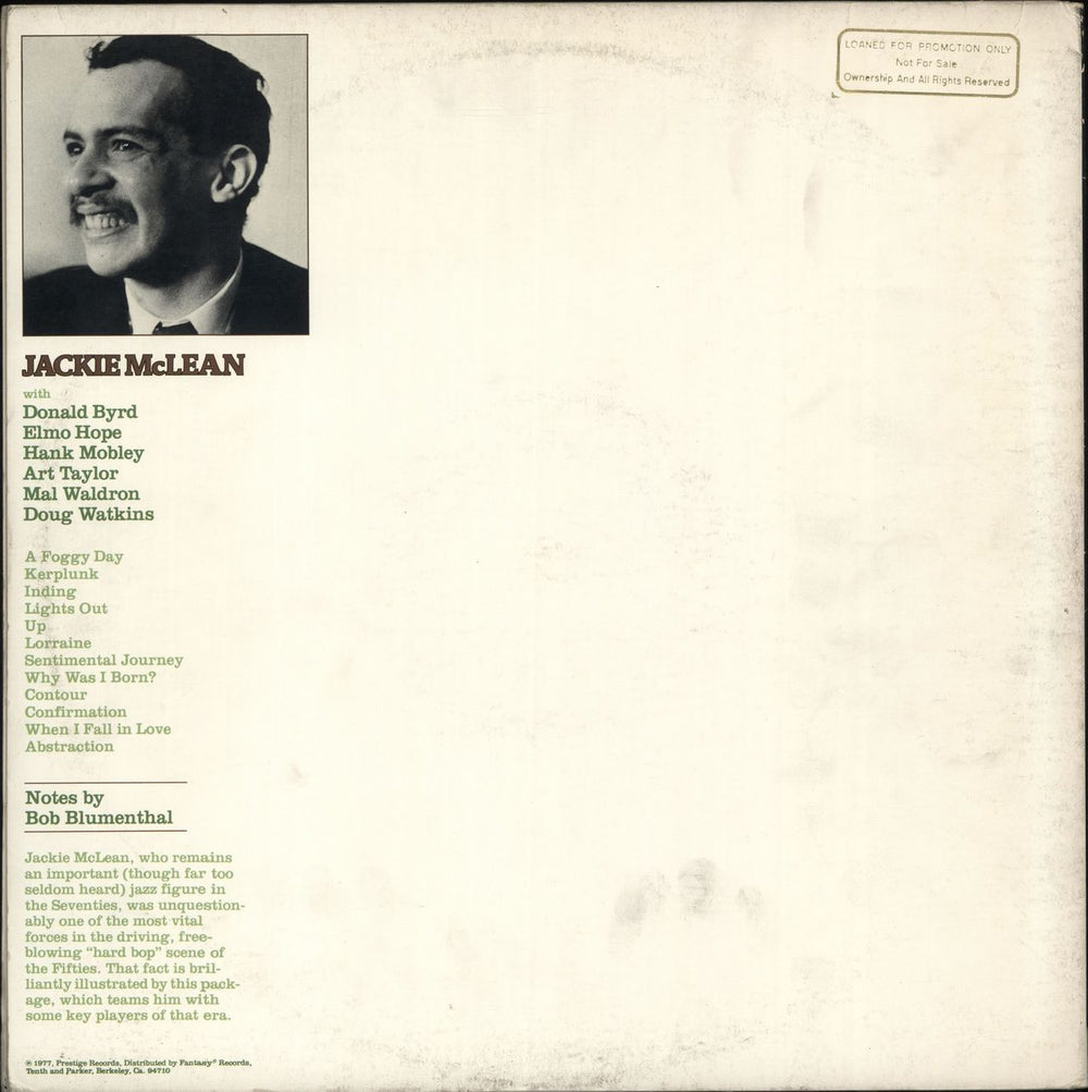 Jackie McLean Contour US 2-LP vinyl record set (Double LP Album)