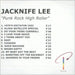 Jacknife Lee Punk Rock High Roller UK Promo CD-R acetate CD-R ACETATE