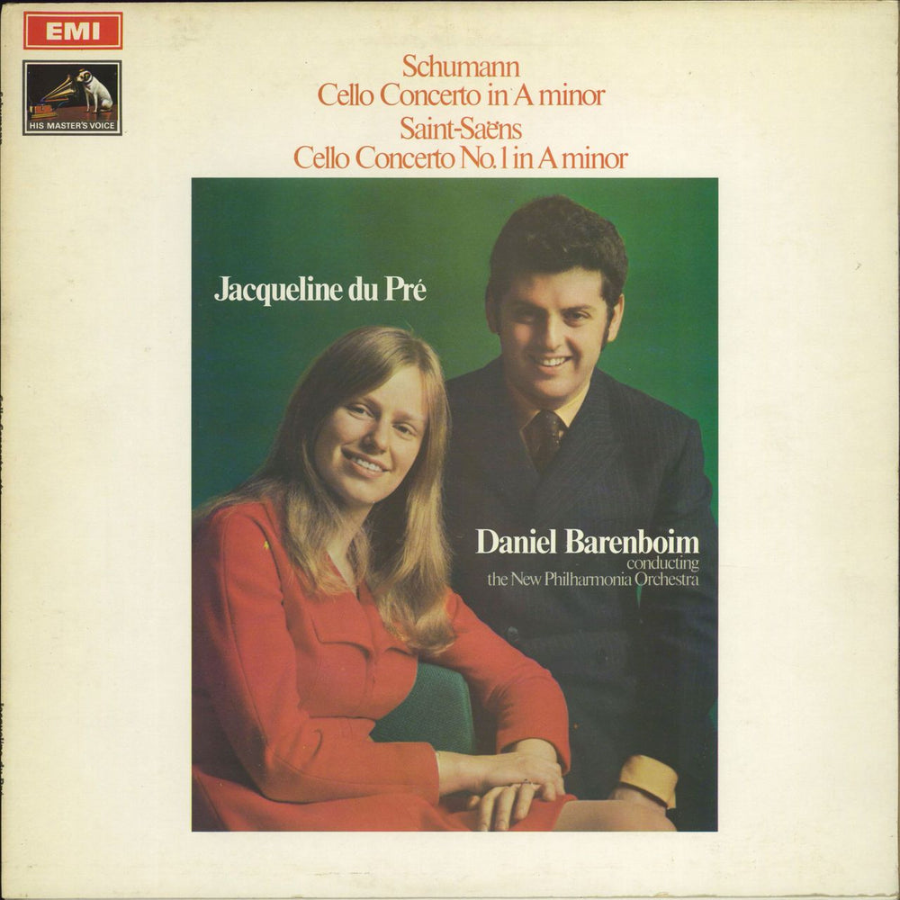 Jacqueline Du Pré & Daniel Barenboim Schumann: Cello Concerto In A Minor/ Saint-Saens: Cello Concerto No. 1 In A Minor UK vinyl LP album (LP record) ASD2498