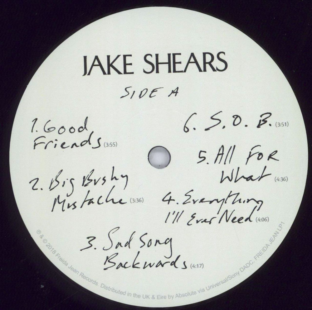 Jake Shears Jake Shears UK vinyl LP album (LP record) 5A1LPJA829403