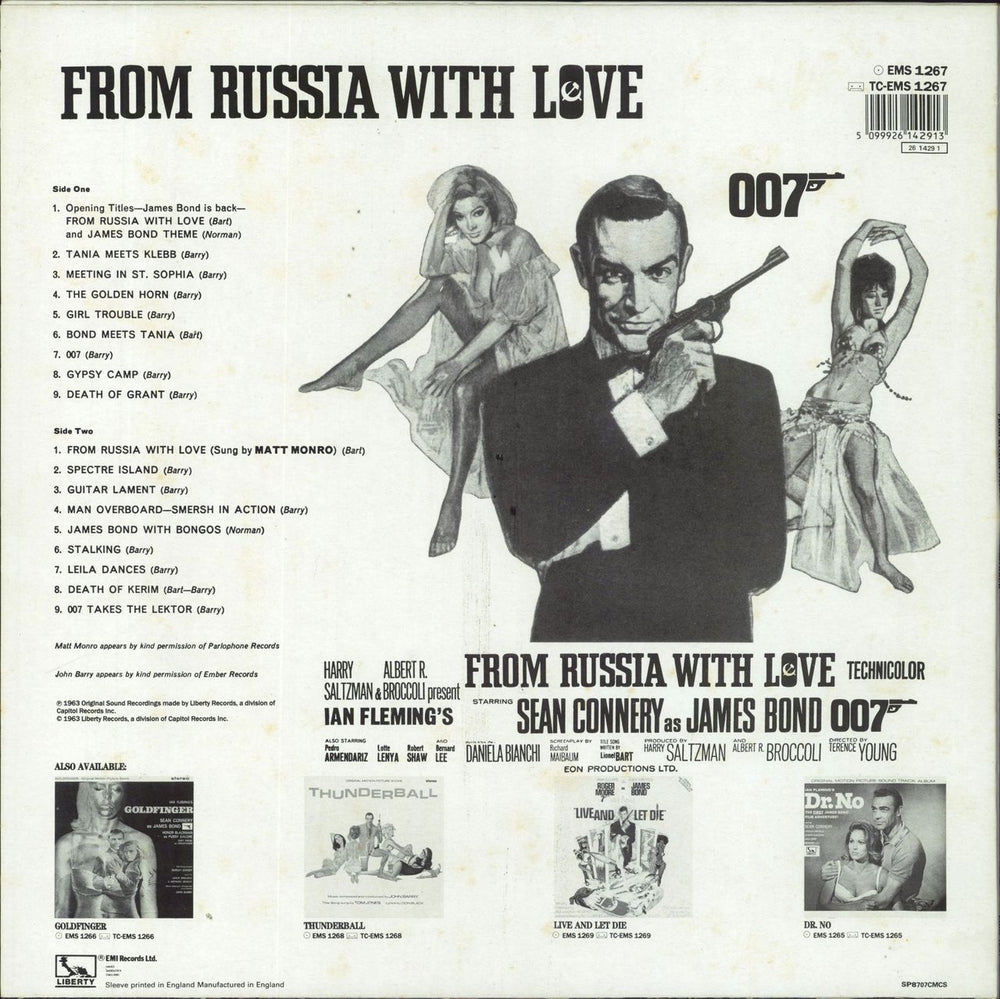 James Bond From Russia With Love UK vinyl LP album (LP record) 5099926142913