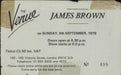 James Brown The Venue 1979 UK concert ticket TICKET STUB