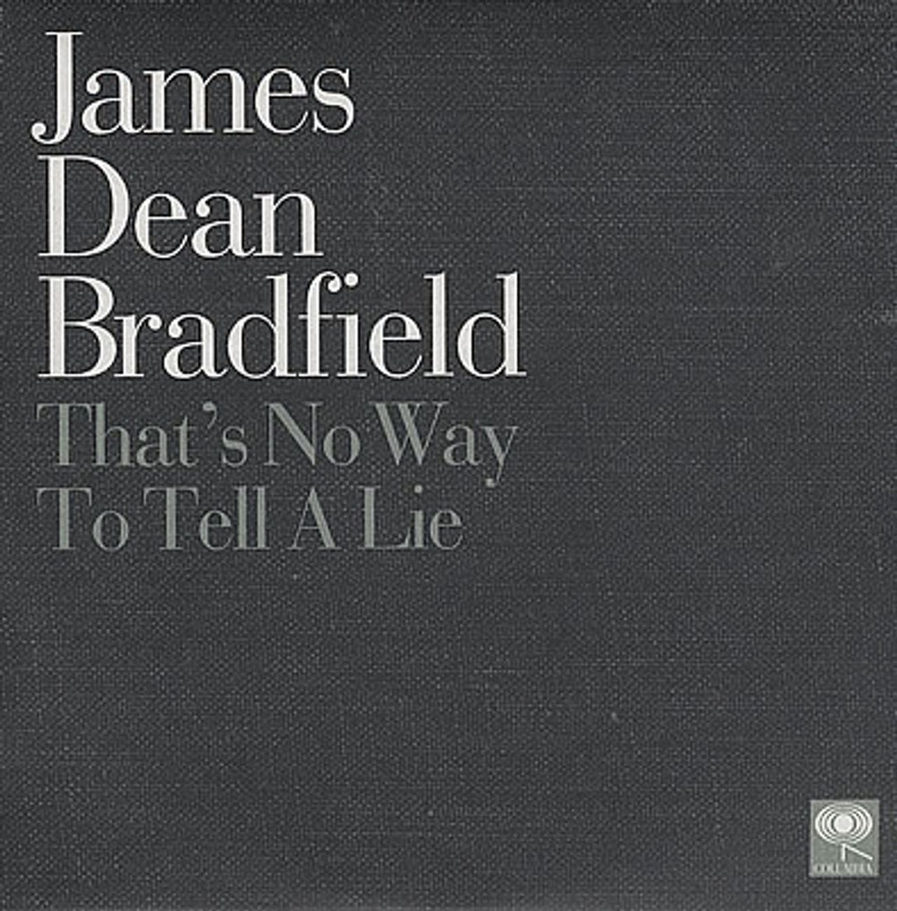 James Dean Bradfield That's No Way To Tell A Lie UK Promo CD single (CD5 / 5") JDB01