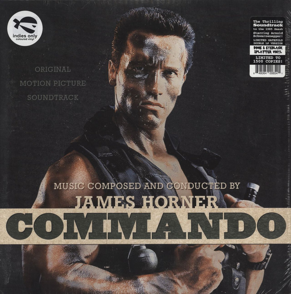 James Horner Commando - Splatter Vinyl - Sealed US 2-LP vinyl record set (Double LP Album) RGM-0654