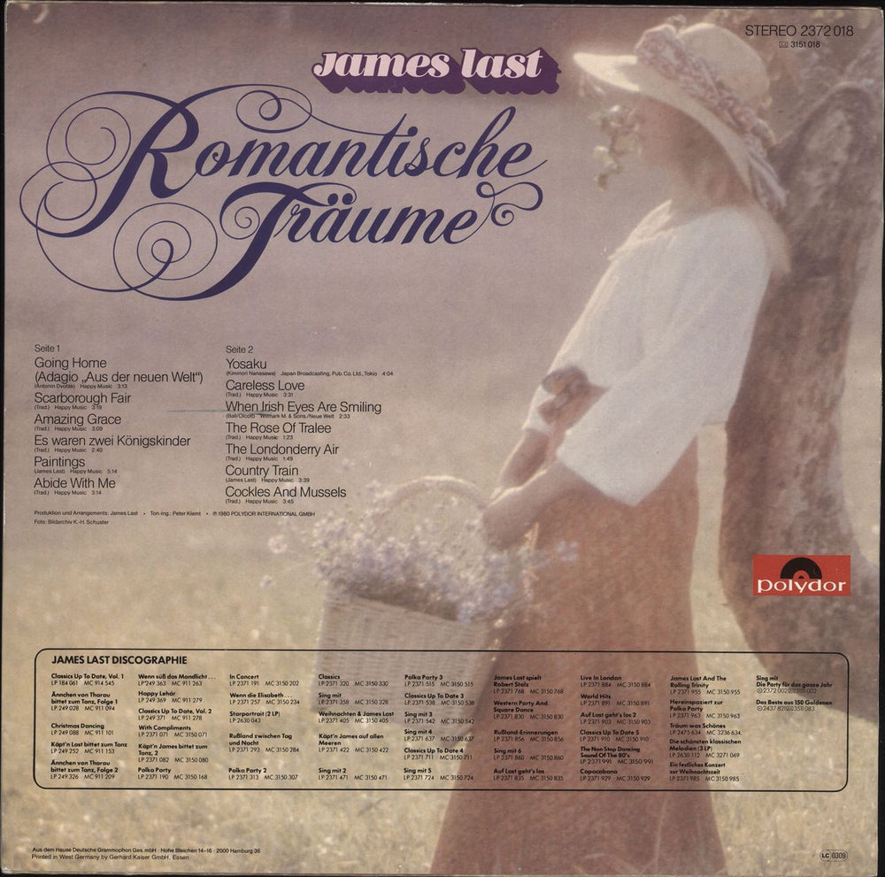 James Last Romantische Fraume [Romantic Dreams] German vinyl LP album (LP record)