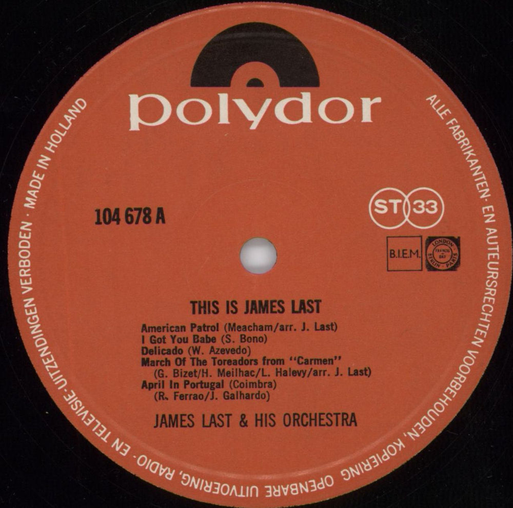 James Last This Is James Last Dutch vinyl LP album (LP record) JLSLPTH816548