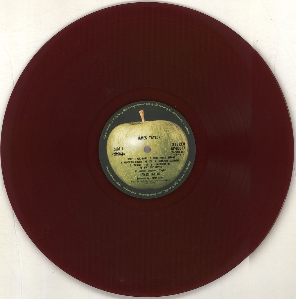 James Taylor James Taylor - Red Vinyl Japanese vinyl LP album (LP record) JTYLPJA718128