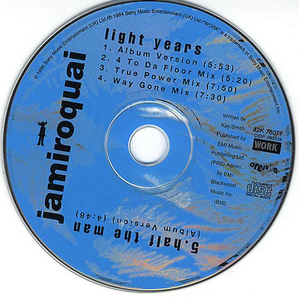 Jamiroquai Light Years US CD single (CD5 / 5") JMQC5LI65973