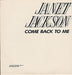 Janet Jackson Come Back To Me Brazilian Promo 12" vinyl single (12 inch record / Maxi-single) 2801397