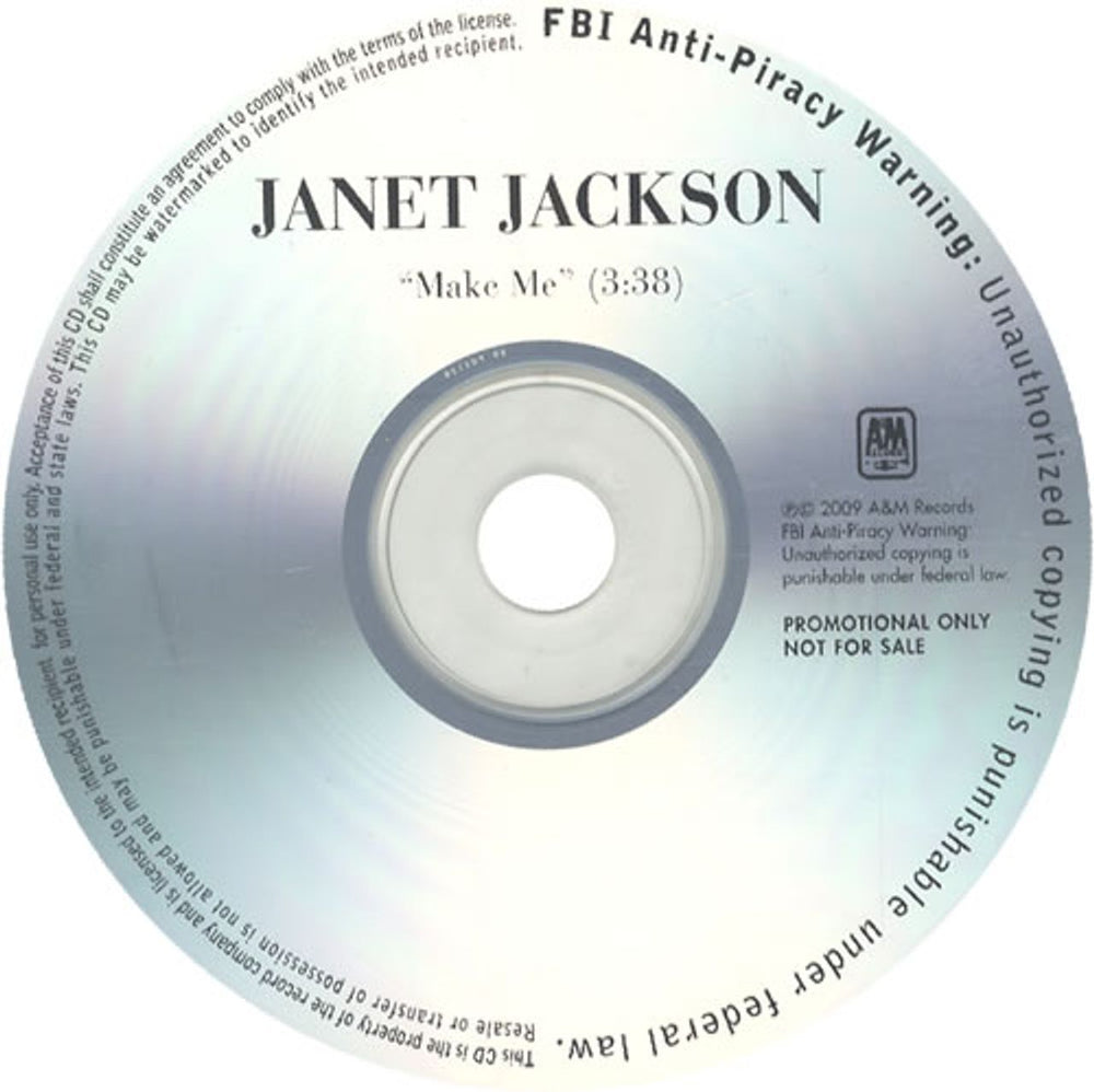 Janet Jackson Make Me US Promo CD-R acetate CDR-ACETATE