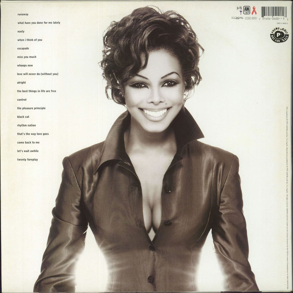 Janet Jackson The Best Of Janet Jackson - Promo Stickered UK Promo 2-LP vinyl record set (Double LP Album) 731454040013