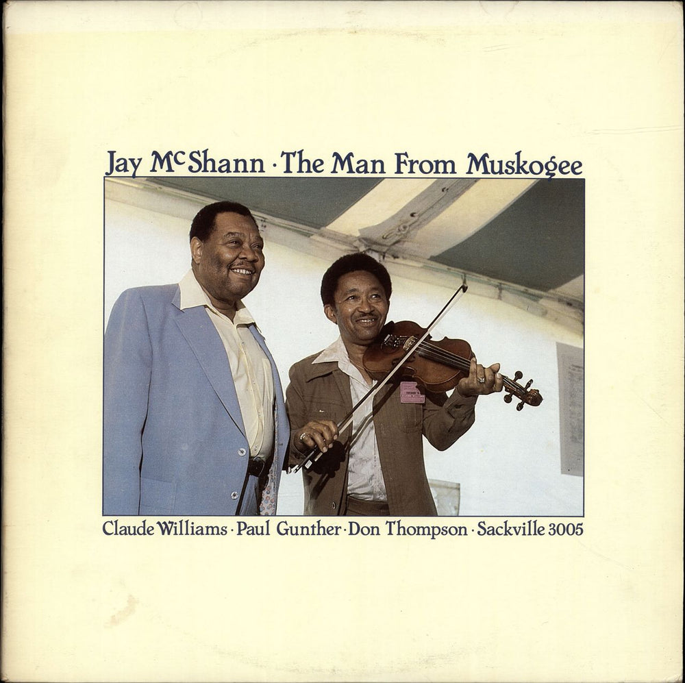 Jay McShann The Man From Muskogee Canadian vinyl LP album (LP record) 3005