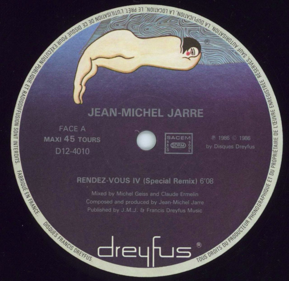 Jean-Michel Jarre Rendez-vous IV French 12" vinyl single (12 inch record / Maxi-single) JMJ12RE69744