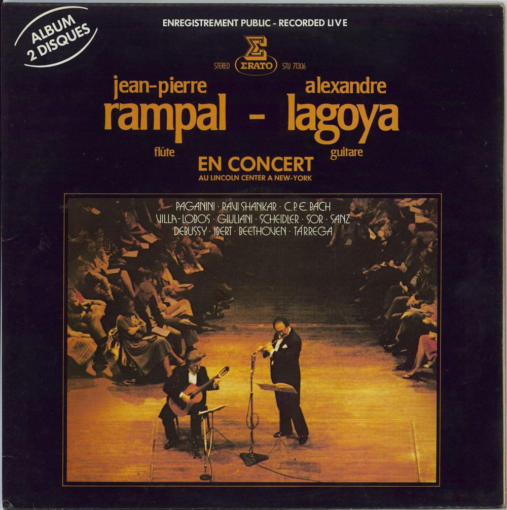 Jean-Pierre Rampal & Alexandre Lagoya En Concert French 2-LP vinyl record set (Double LP Album) STU71306