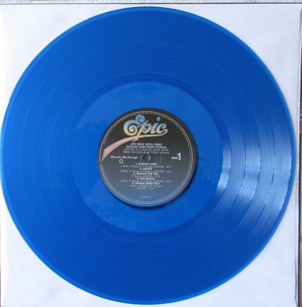 Jeff Beck Jeff Beck's Guitar Shop - Transparent Blue Vinyl Numbered Edition UK vinyl LP album (LP record)