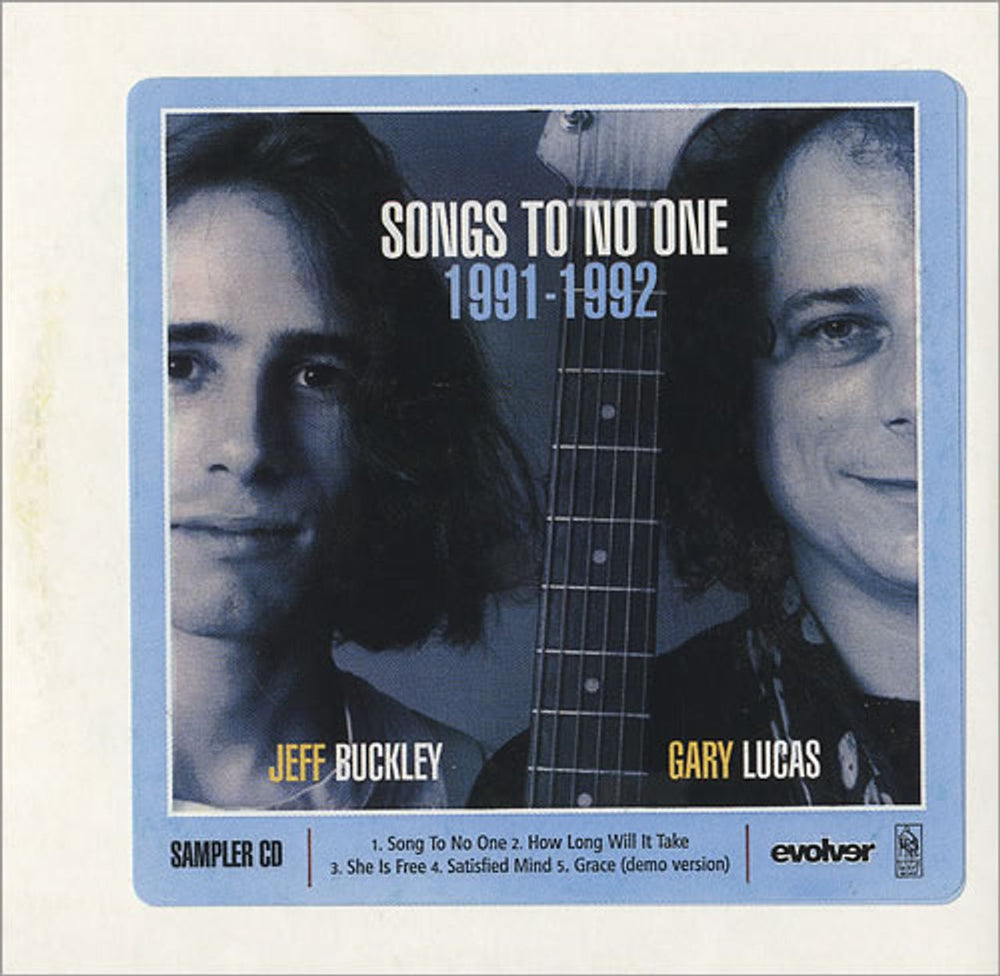 Jeff Buckley Song To No One 1991-1992 - Sampler US Promo CD single (CD5 / 5") EVL2006P