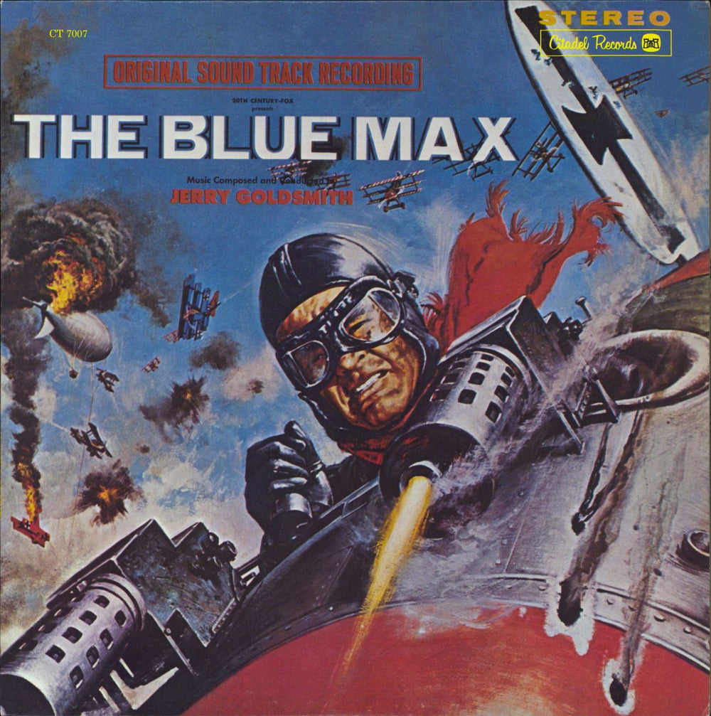 Jerry Goldsmith The Blue Max OST US vinyl LP album (LP record) CT7007