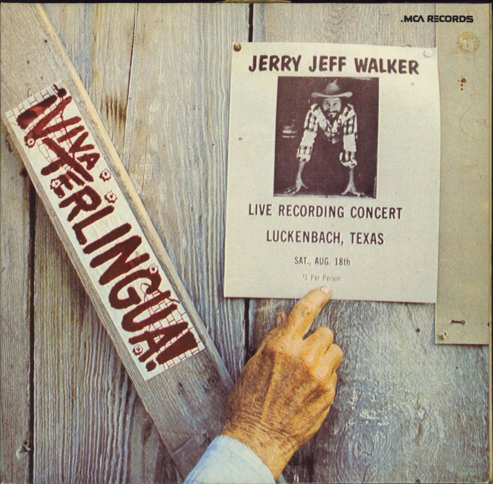 Jerry Jeff Walker ¡Viva Terlingua! German vinyl LP album (LP record) MAPS7164