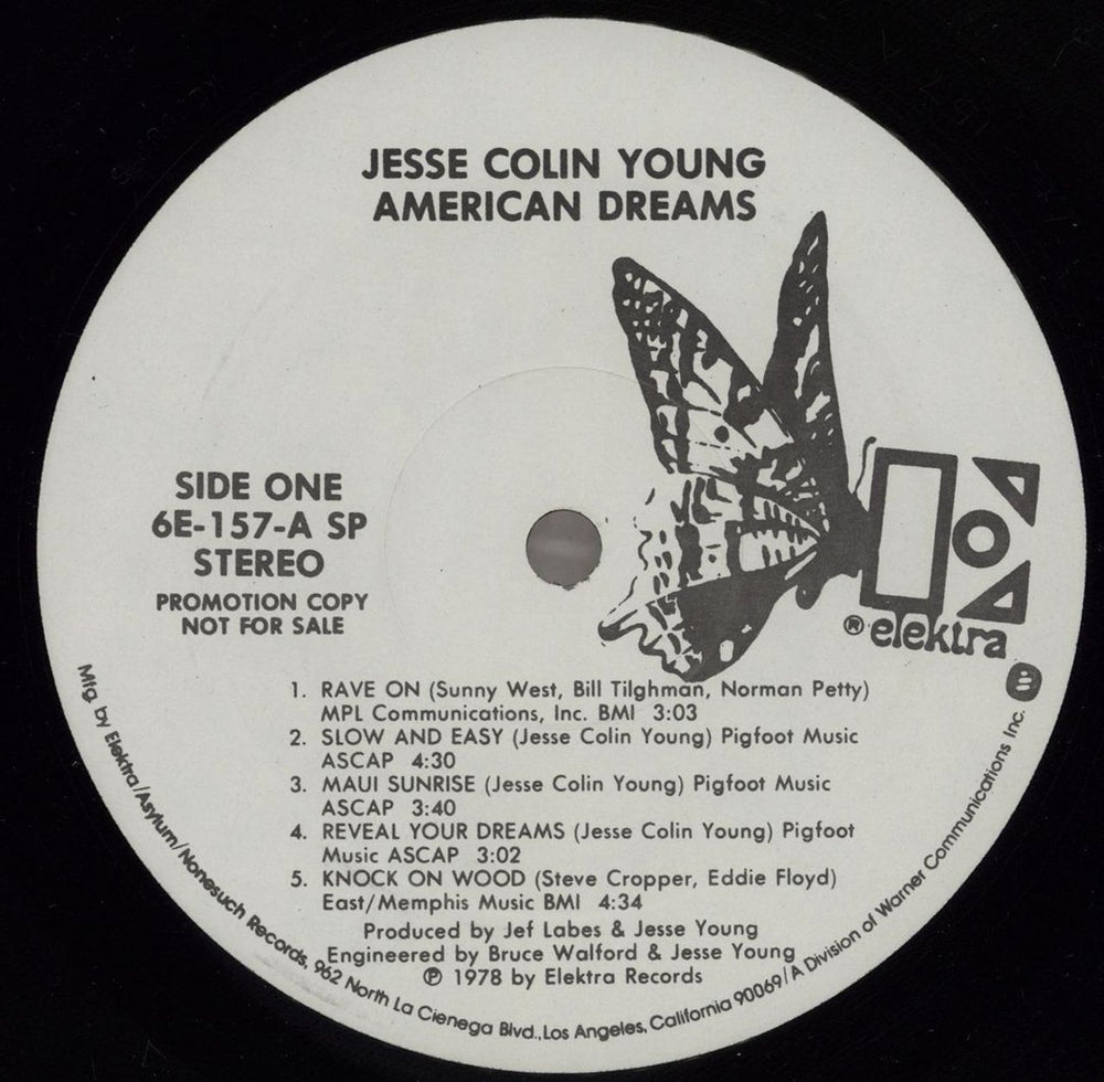 Jesse Colin Young American Dreams US Promo vinyl LP album (LP record) JCYLPAM751264