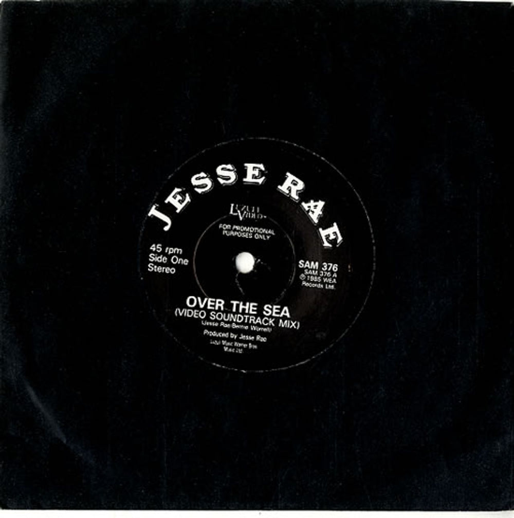 Jesse Rae Over The Sea UK Promo 7" vinyl single (7 inch record / 45) SAM376