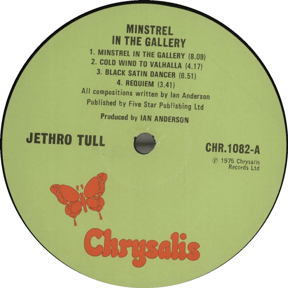 Jethro Tull Minstrel In The Gallery - 1st - VG UK vinyl LP album (LP record)