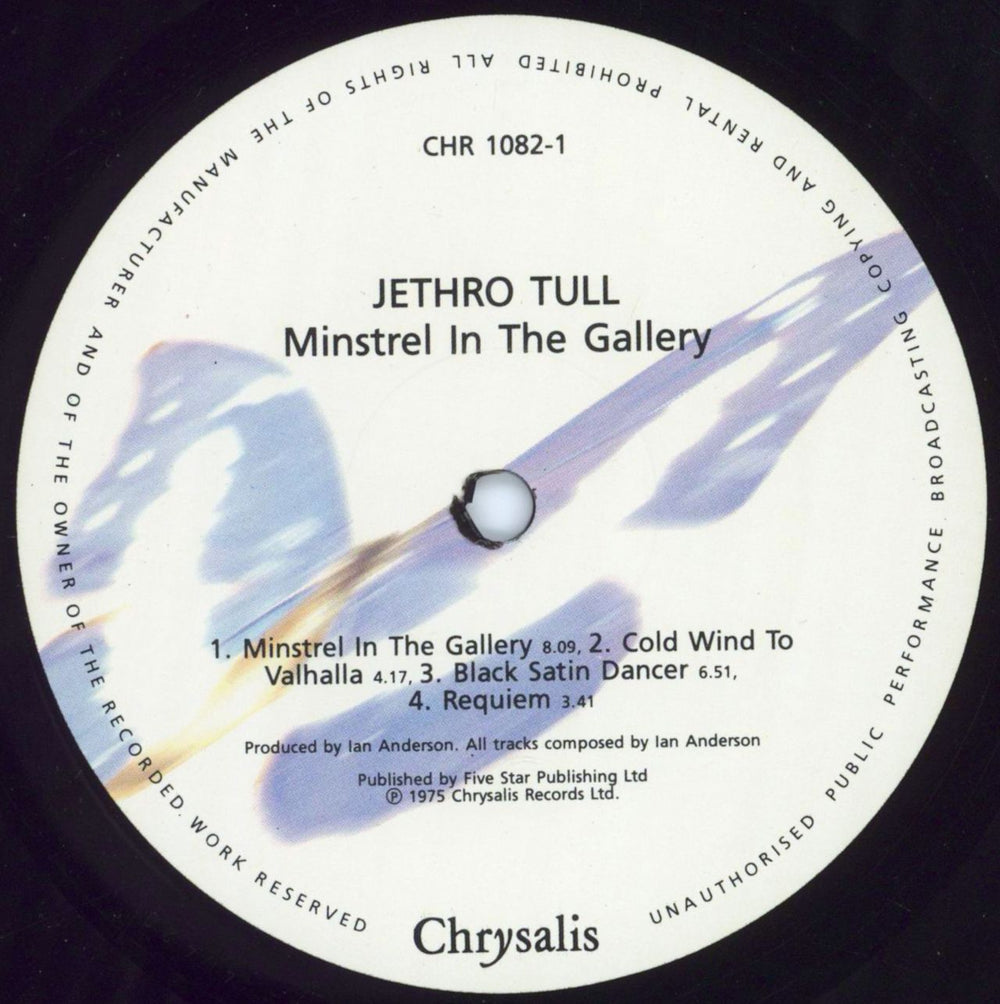 Jethro Tull Minstrel In The Gallery - 4th - Open Shrink UK vinyl LP album (LP record) TULLPMI809903