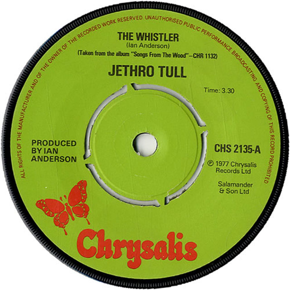 Jethro Tull The Whistler - Picture Sleeve UK 7" vinyl single (7 inch record / 45) TUL07TH80241