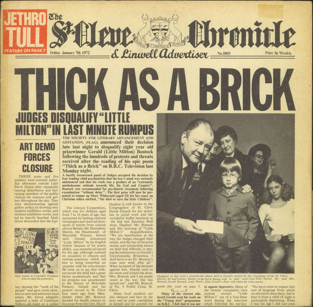 Jethro Tull Thick As A Brick - 1st German vinyl LP album (LP record) 6307502