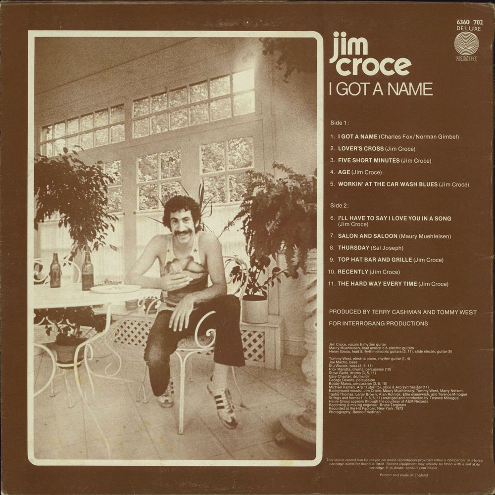 Jim Croce I Got A Name - white label UK vinyl LP album (LP record)